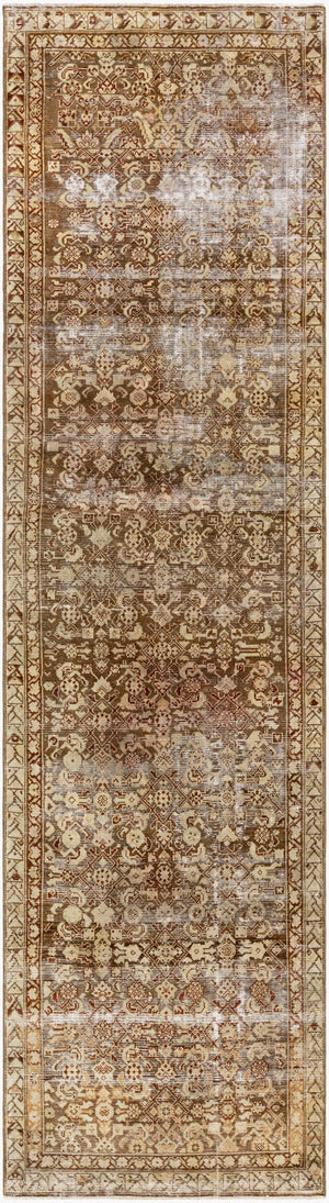 Surya Antique One Of A Kind Turkish Handmade Rug 3'1" X 13'3" - Timeless Wool Statement Piece For Home Bronze Wool Ooak1216-34124