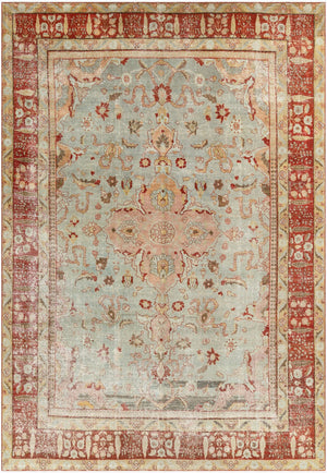 Surya Antique One Of A Kind Turkish Handmade Rug 3'1" X 13'3" - Timeless Wool Statement Piece For Home Sage Green Wool Ooak1217-86121