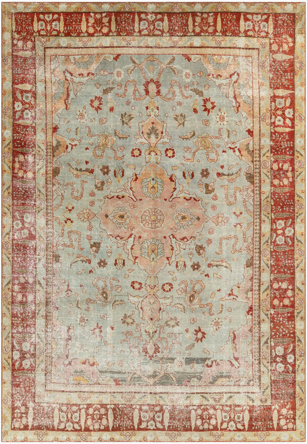 Surya Antique One Of A Kind Turkish Handmade Rug 3'1" X 13'3" - Timeless Wool Statement Piece For Home Sage Green Wool Ooak1217-86121