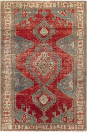 Surya Antique One Of A Kind Turkish Handmade Rug 3'1" X 13'3" - Timeless Wool Statement Piece For Home Crimson Wool Ooak1227-72112