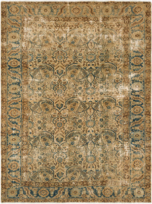 Surya Antique One Of A Kind Turkish Handmade Rug 3'1" X 13'3" - Timeless Wool Statement Piece For Home Beige Wool Ooak1229-4964