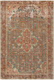 Antique One of a Kind OOAK-1258 4'2" x 6'2" Handmade Rug OOAK1258-4262  Brick, Nickel, Grey, Camel, Khaki Surya