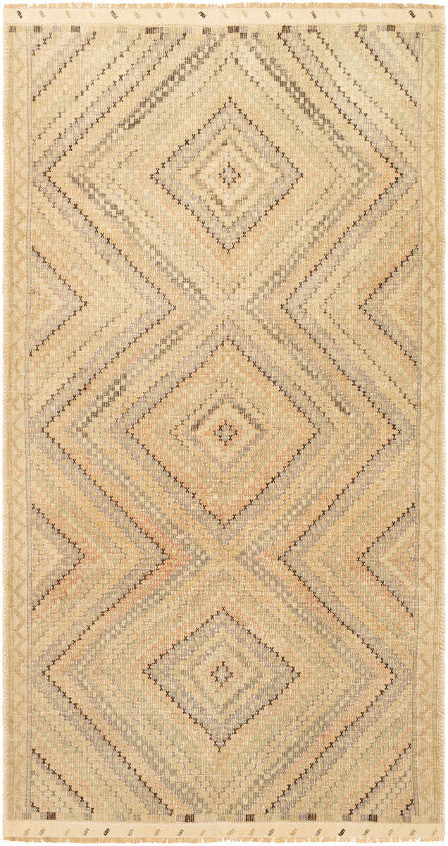 Antique One of a Kind OOAK-1296 5'3" x 9'11" Handmade Rug OOAK1296-53911  Natural, Tan, Light Wood, Camel, Wheat Surya