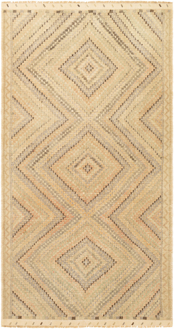 Antique One of a Kind OOAK-1296 5'3" x 9'11" Handmade Rug OOAK1296-53911  Natural, Tan, Light Wood, Camel, Wheat Surya