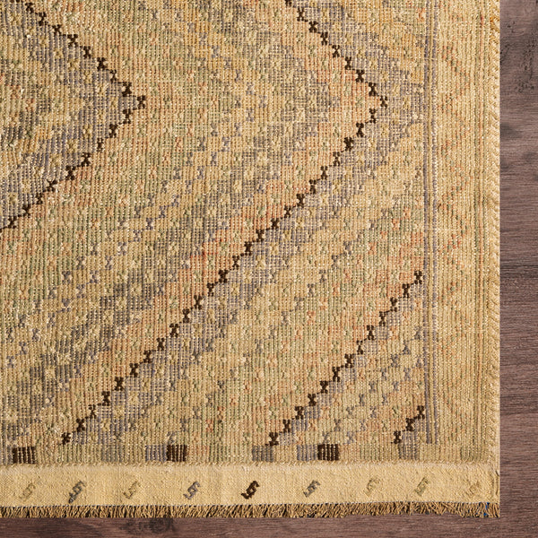 Antique One of a Kind OOAK-1296 5'3" x 9'11" Handmade Rug OOAK1296-53911  Natural, Tan, Light Wood, Camel, Wheat Surya