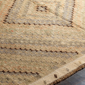 Antique One of a Kind OOAK-1296 5'3" x 9'11" Handmade Rug OOAK1296-53911  Natural, Tan, Light Wood, Camel, Wheat Surya