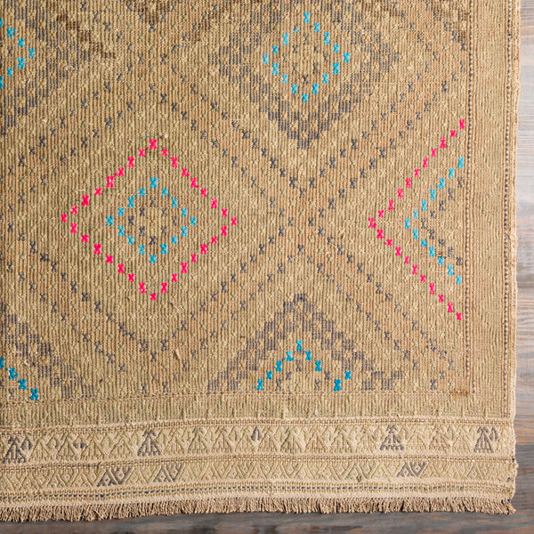 Antique One of a Kind OOAK-1302 6'3" x 9'3" Handmade Rug OOAK1302-6393  Khaki, Sage, Natural Surya