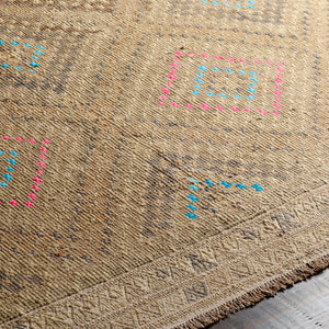 Antique One of a Kind OOAK-1302 6'3" x 9'3" Handmade Rug OOAK1302-6393  Khaki, Sage, Natural Surya