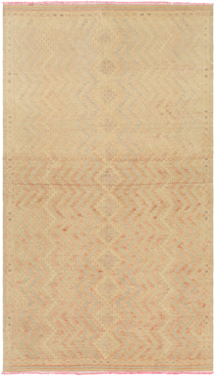 Antique One of a Kind OOAK-1307 4'11" x 8'6" Handmade Rug OOAK1307-41186  Tan, Khaki, Natural Surya