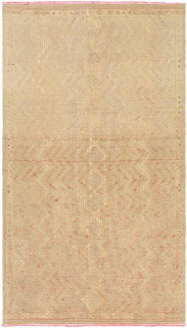 Antique One of a Kind OOAK-1307 4'11" x 8'6" Handmade Rug OOAK1307-41186  Tan, Khaki, Natural Surya