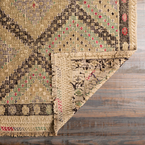 Antique One of a Kind OOAK-1311 5'10" x 8'5" Handmade Rug OOAK1311-51085  Khaki, Camel, Desert Tan, Nickel, Eggplant Surya