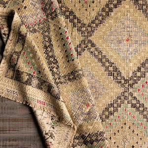 Antique One of a Kind OOAK-1311 5'10" x 8'5" Handmade Rug OOAK1311-51085  Khaki, Camel, Desert Tan, Nickel, Eggplant Surya