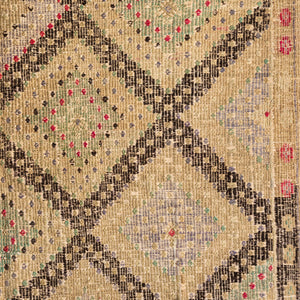 Antique One of a Kind OOAK-1311 5'10" x 8'5" Handmade Rug OOAK1311-51085  Khaki, Camel, Desert Tan, Nickel, Eggplant Surya