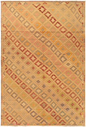 Antique One of a Kind OOAK-1313 6'6" x 9'9" Handmade Rug OOAK1313-6699  Camel, Clay, Tan Surya