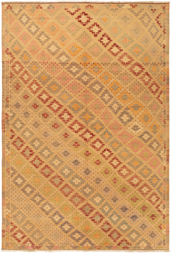 Antique One of a Kind OOAK-1313 6'6" x 9'9" Handmade Rug OOAK1313-6699  Camel, Clay, Tan Surya