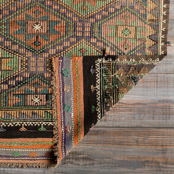 Antique One of a Kind OOAK-1317 6'4" x 10'3" Handmade Rug OOAK1317-64103  Dark Grey, Clay, Nickel, Eggplant, Desert Tan, Sage Surya