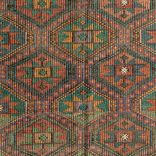 Antique One of a Kind OOAK-1317 6'4" x 10'3" Handmade Rug OOAK1317-64103  Dark Grey, Clay, Nickel, Eggplant, Desert Tan, Sage Surya