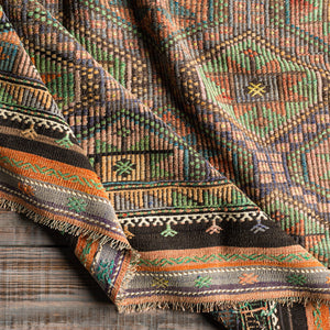 Antique One of a Kind OOAK-1317 6'4" x 10'3" Handmade Rug OOAK1317-64103  Dark Grey, Clay, Nickel, Eggplant, Desert Tan, Sage Surya