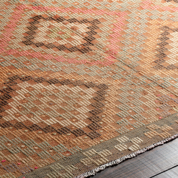 Antique One of a Kind OOAK-1330 5'11" x 8'10" Handmade Rug OOAK1330-511810  Camel, Clay, Rose Gold, Brick, Khaki Surya