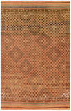 Antique One of a Kind OOAK-1335 5'11" x 8'11" Handmade Rug OOAK1335-511811  Brick, Camel, Dark Brown Surya
