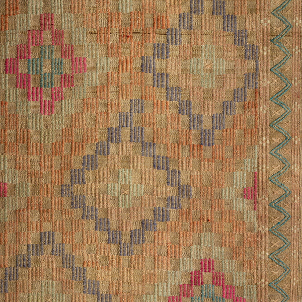 Antique One of a Kind OOAK-1338 6'8" x 9'4" Handmade Rug OOAK1338-6894  Camel, Dark Grey, Brick, Khaki Surya