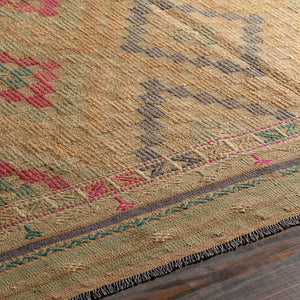 Antique One of a Kind OOAK-1338 6'8" x 9'4" Handmade Rug OOAK1338-6894  Camel, Dark Grey, Brick, Khaki Surya