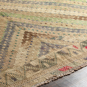 Antique One of a Kind OOAK-1345 6'4" x 10'6" Handmade Rug OOAK1345-64106  Camel, Tan, Grey, Natural Surya