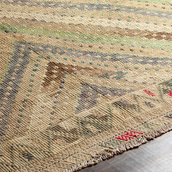 Antique One of a Kind OOAK-1345 6'4" x 10'6" Handmade Rug OOAK1345-64106  Camel, Tan, Grey, Natural Surya