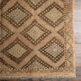 Antique One of a Kind OOAK-1348 6'1" x 8'8" Handmade Rug OOAK1348-6188  Camel, Nickel, Brick, Light Wood, Lunar Green Surya