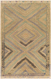 Antique One of a Kind OOAK-1356 6'2" x 9'5" Handmade Rug OOAK1356-6295  Camel, Dark Grey, Tan, Pewter Surya