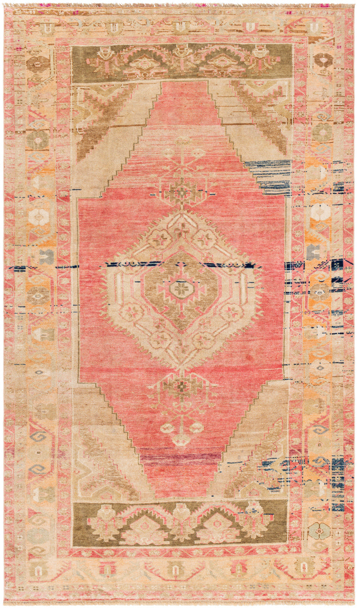 Antique One of a Kind OOAK-1362 5'4" x 9'8" Handmade Rug OOAK1362-5498  Tan, Camel, Desert Tan Surya