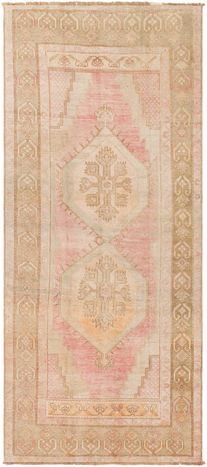 Antique One of a Kind OOAK-1375 4'4" x 9'10" Handmade Rug OOAK1375-44910  Natural, Khaki, Camel Surya