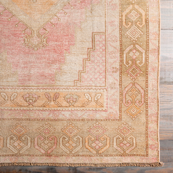 Antique One of a Kind OOAK-1375 4'4" x 9'10" Handmade Rug OOAK1375-44910  Natural, Khaki, Camel Surya