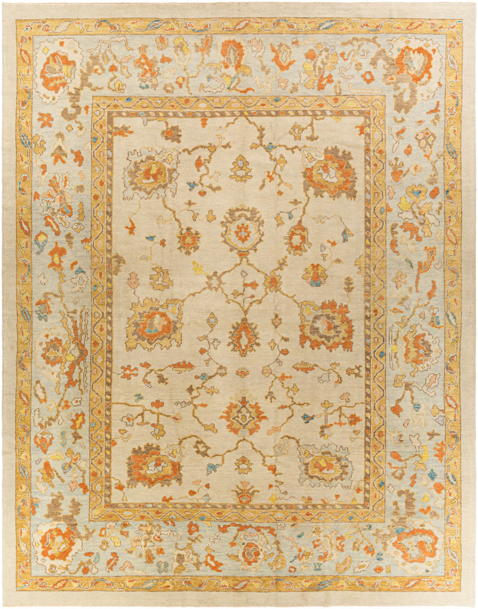 Antique One of a Kind OOAK-1386 10'4" x 13'2" Handmade Rug OOAK1386-104132  Natural, Camel, Khaki, Light Wood, Pearl, Tan Surya