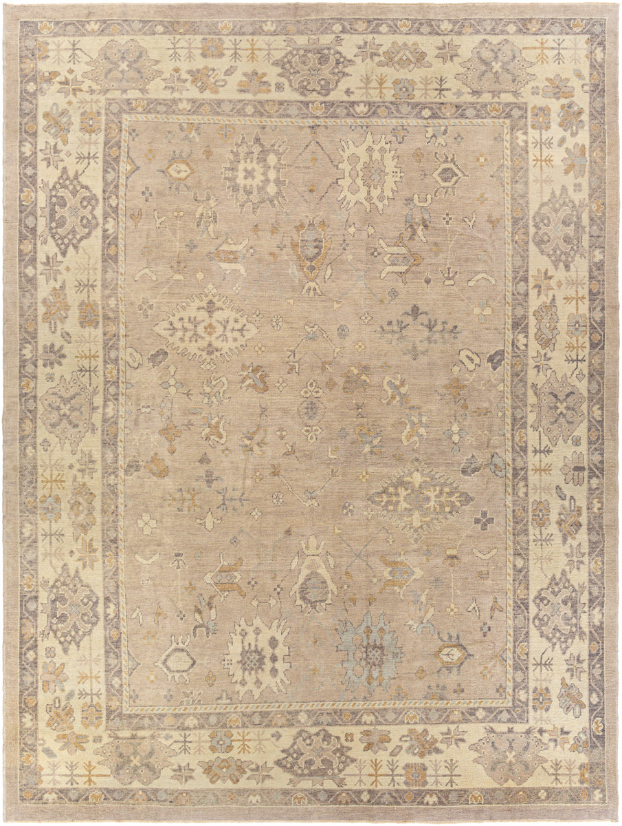 Antique One of a Kind OOAK-1388 10'8" x 14'3" Handmade Rug OOAK1388-108143  Khaki, Slate Grey Taupe, Sage Surya