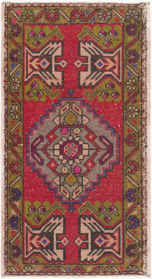 Surya Antique Hand Knotted Turkish Wool Accent Rug One of a Kind Entryway Bedroom Piece OOAK1398-1934