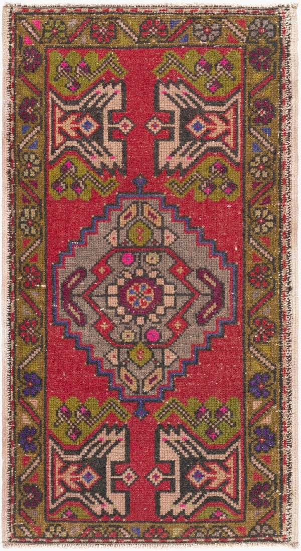 Surya Antique Hand Knotted Turkish Wool Accent Rug One of a Kind Entryway Bedroom Piece OOAK1398-1934