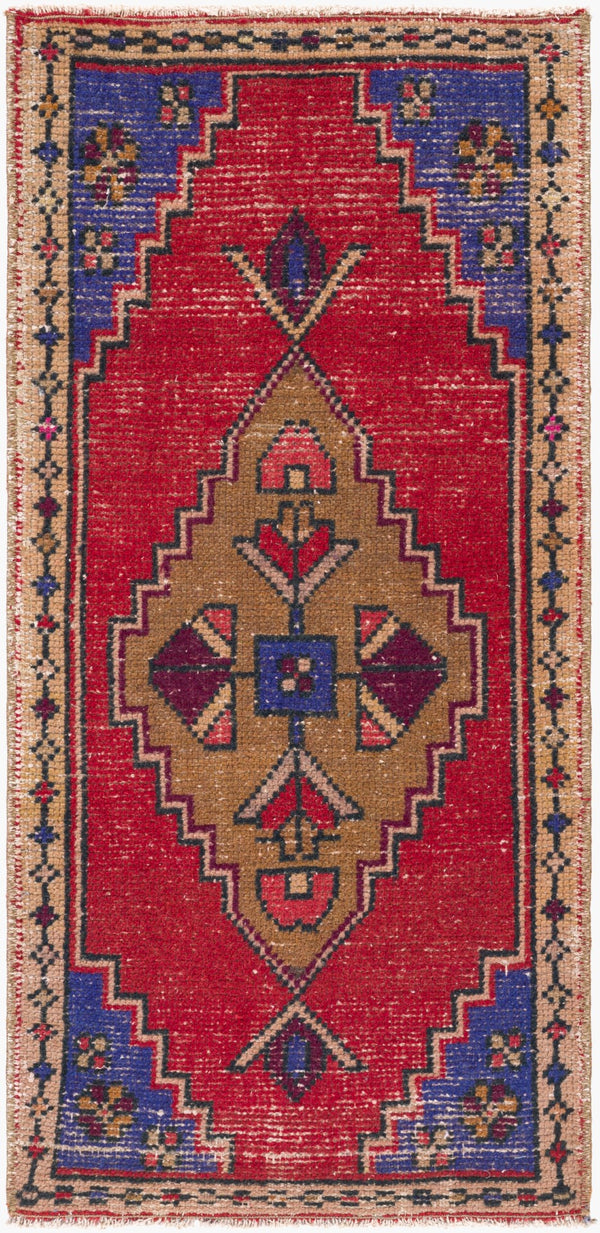 Surya Antique One Of A Kind Turkish Handmade Rug 3'1" X 13'3" - Timeless Wool Statement Piece For Home Crimson Wool Ooak1401-1733