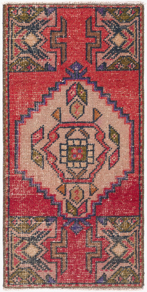 Surya Antique One Of A Kind Turkish Handmade Rug 3'1" X 13'3" - Timeless Wool Statement Piece For Home Crimson Wool Ooak1402-1631