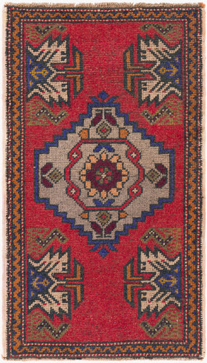 Surya Antique One Of A Kind Turkish Handmade Rug 3'1" X 13'3" - Timeless Wool Statement Piece For Home Crimson Wool Ooak1406-18211
