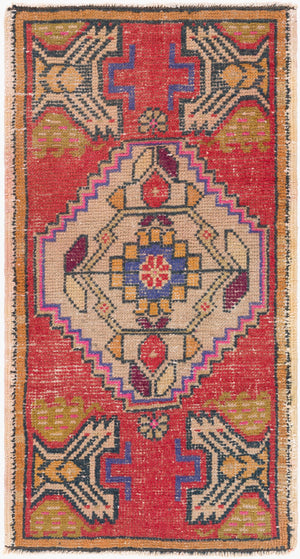 Surya Antique One Of A Kind Turkish Handmade Rug 3'1" X 13'3" - Timeless Wool Statement Piece For Home Crimson Wool Ooak1411-1831