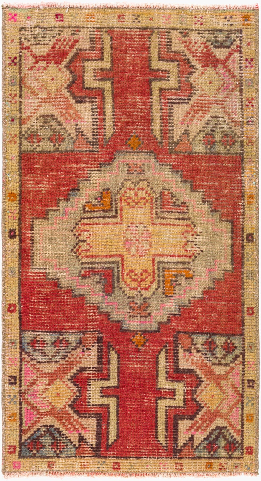 Surya Antique Hand Knotted Turkish Wool Accent Rug with Traditional Pattern for Entryway OOAK1415-1831
