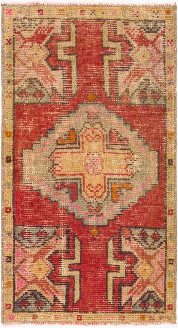 Surya Antique Hand Knotted Turkish Wool Accent Rug with Traditional Pattern for Entryway OOAK1415-1831