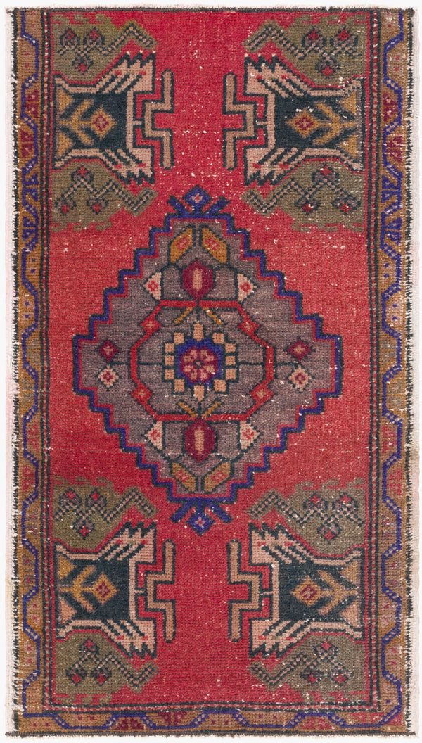 Surya Antique One Of A Kind Turkish Handmade Rug 3'1" X 13'3" - Timeless Wool Statement Piece For Home Crimson Wool Ooak1434-193