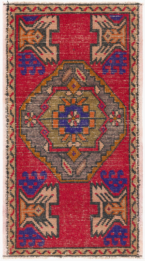 Surya Antique One Of A Kind Turkish Handmade Rug 3'1" X 13'3" - Timeless Wool Statement Piece For Home Crimson Wool Ooak1436-1831