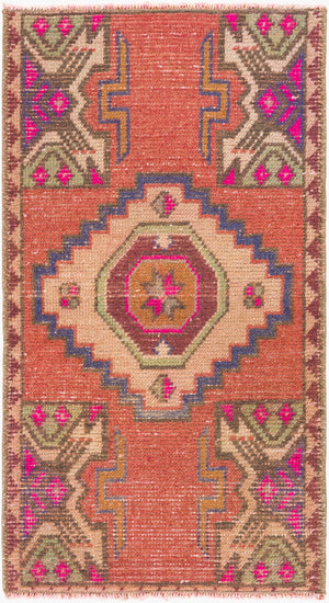 Surya Antique One Of A Kind Turkish Handmade Rug 3'1" X 13'3" - Timeless Wool Statement Piece For Home Terracotta Wool Ooak1448-1629