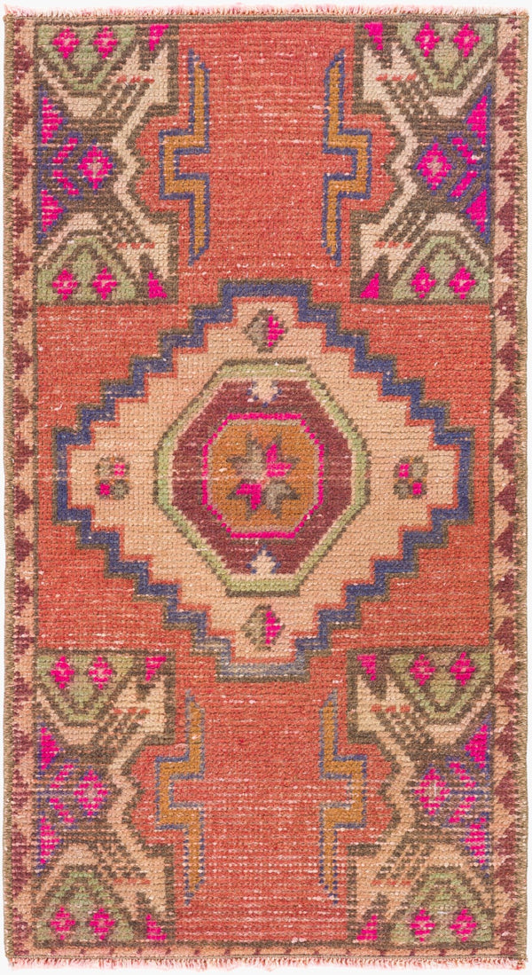 Surya Antique One Of A Kind Turkish Handmade Rug 3'1" X 13'3" - Timeless Wool Statement Piece For Home Terracotta Wool Ooak1448-1629