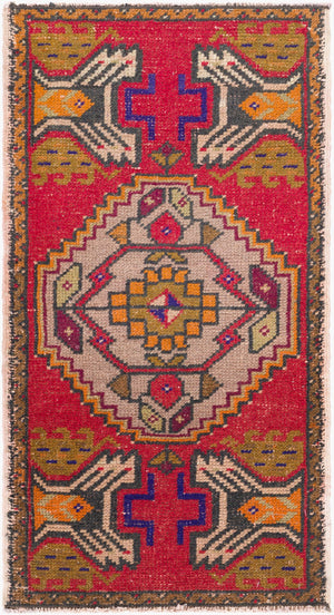Surya Antique One Of A Kind Turkish Handmade Rug 3'1" X 13'3" - Timeless Wool Statement Piece For Home Crimson Wool Ooak1478-1831
