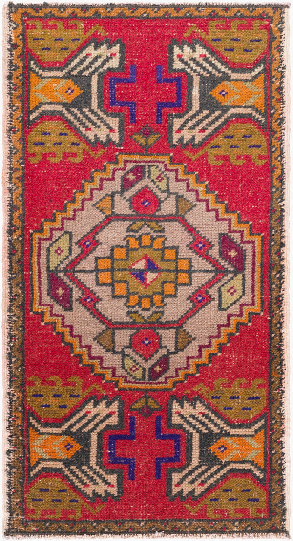 Surya Antique One Of A Kind Turkish Handmade Rug 3'1" X 13'3" - Timeless Wool Statement Piece For Home Crimson Wool Ooak1478-1831