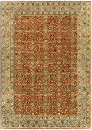 Antique One of a Kind OOAK-1502 7'3" x 10' Handmade Rug OOAK1502-7310  Brick, Camel, Clay, Dark Brown, Khaki Surya